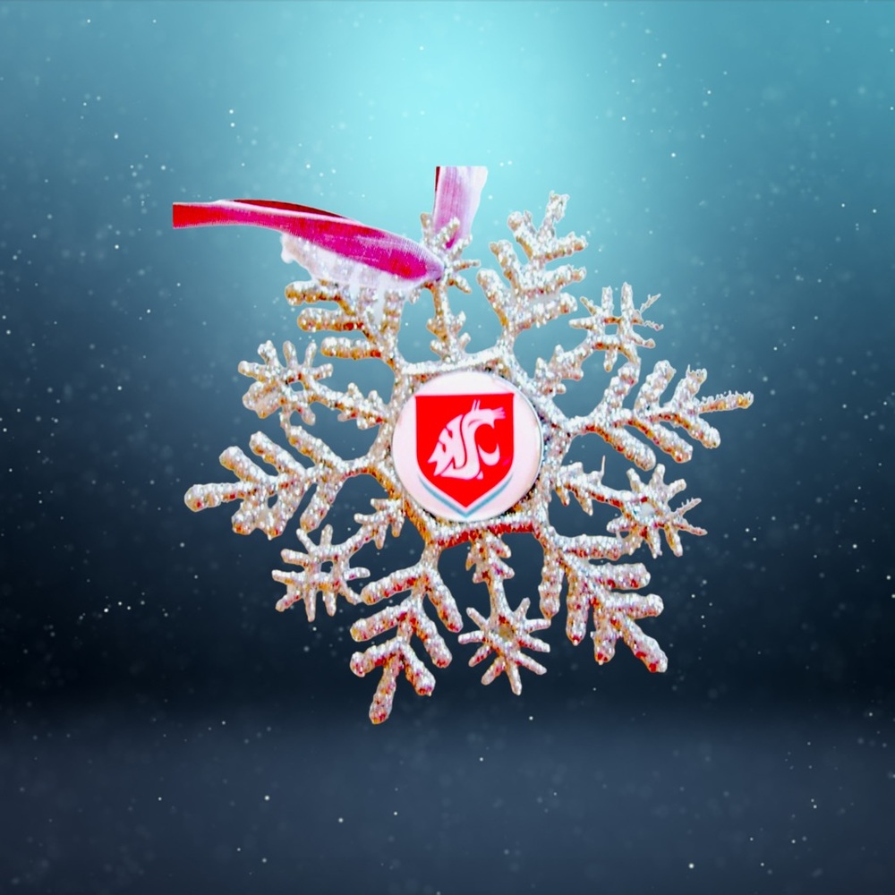 Washington State Univ COUGARS Snowflake Ornament *NEW*